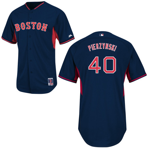 A-J Pierzynski #40 MLB Jersey-Boston Red Sox Men's Authentic 2014 Road Cool Base BP Navy Baseball Jersey